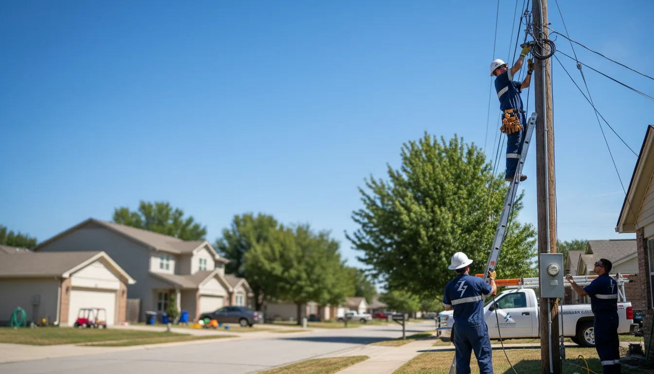 Residential electrician providing installation services in Sailor Springs, IL